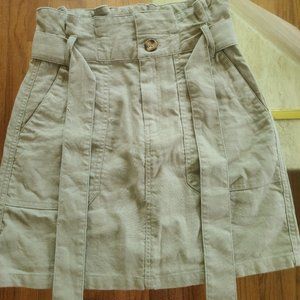 Mini Green Cotton Skirt